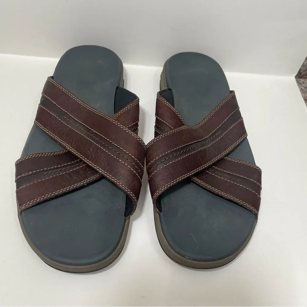Clarks Brown Cushion Casual Walking Sandals